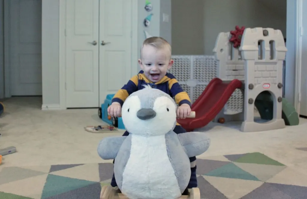 This Pottery Barn Kids Penguin Rocker is a great 12-18 month old gift.