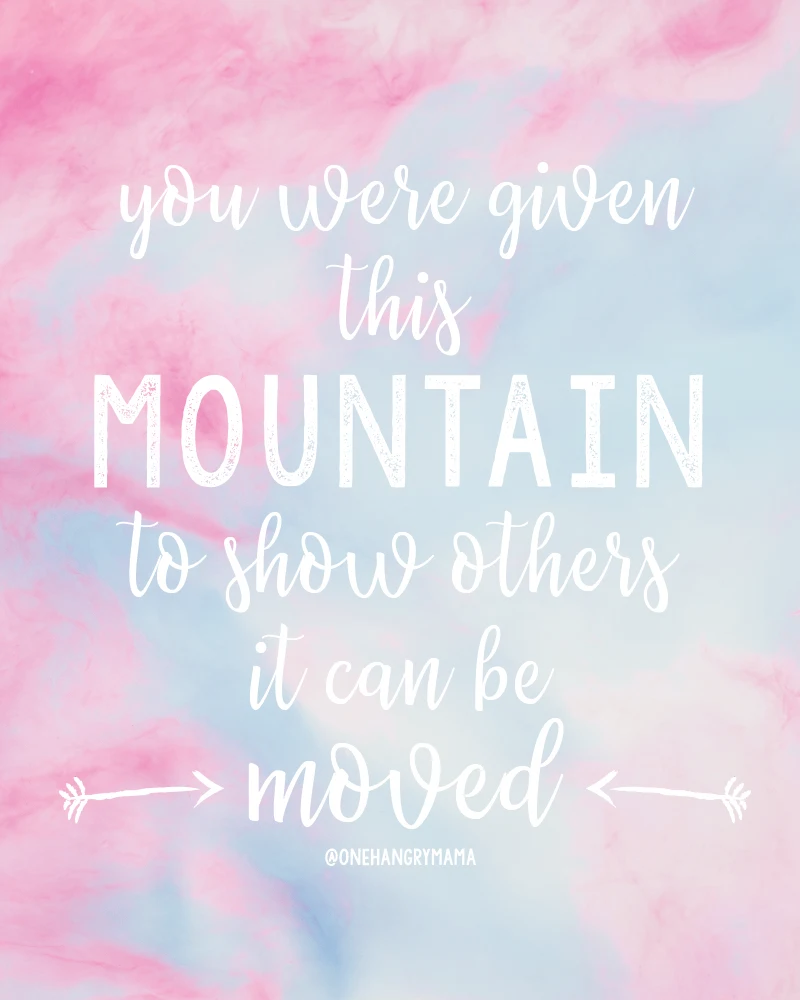 Infertility will tear you down, if you let it. But find your support, find your motivation to keep going, because you got this. Move that mountain!