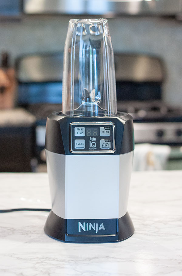 Nutri-Ninja Blender on Countertop - the perfect bullet blender for One Hangry Mama's veggie-packed smoothie for toddlers.