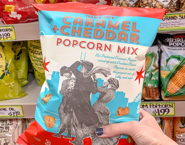 The Best Trader Joe's Items for Toddler Moms: Caramel Cheddar Popcorn Mix