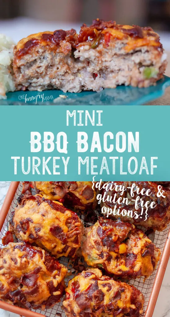 Mini BBQ Bacon Turkey Meat Loaves - An ACTUAL 30 minute meal that your whole family will love. Easily adaptable to be gluten free and dairy free!