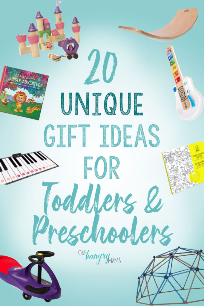 These 20 gifts ideas for toddlers and preschoolers are unique, fun and NOT annoying toys. Great for Christmas and birthdays!