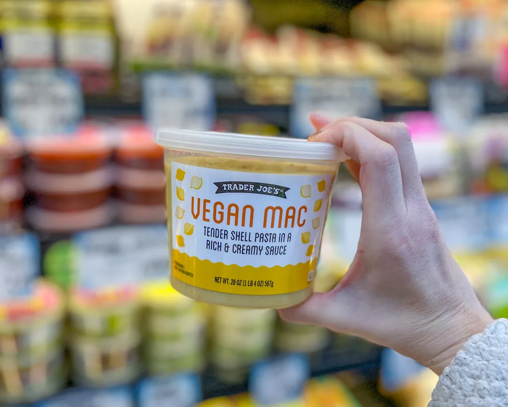 Trader Joe's vegan mac – one of their many awesome dairy-free products!