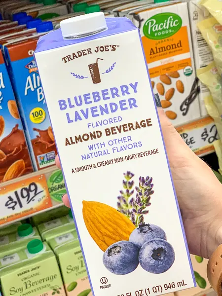 Dairy Free Trader Joe's Blueberry Lavender Almond Milk