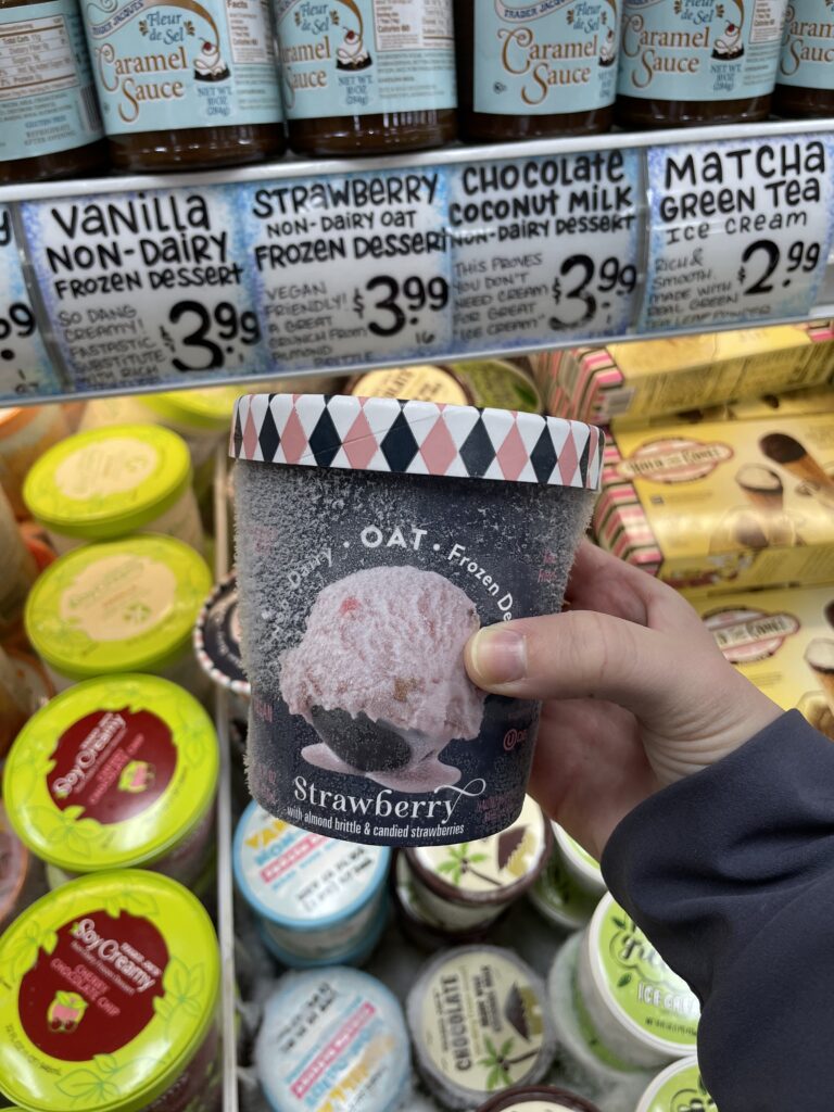 Dairy Free Trader Joe's Strawberry Oat Milk Ice Cream