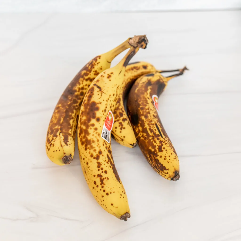 Overripe bananas, perfect for Dairy-Free Banana Bread!